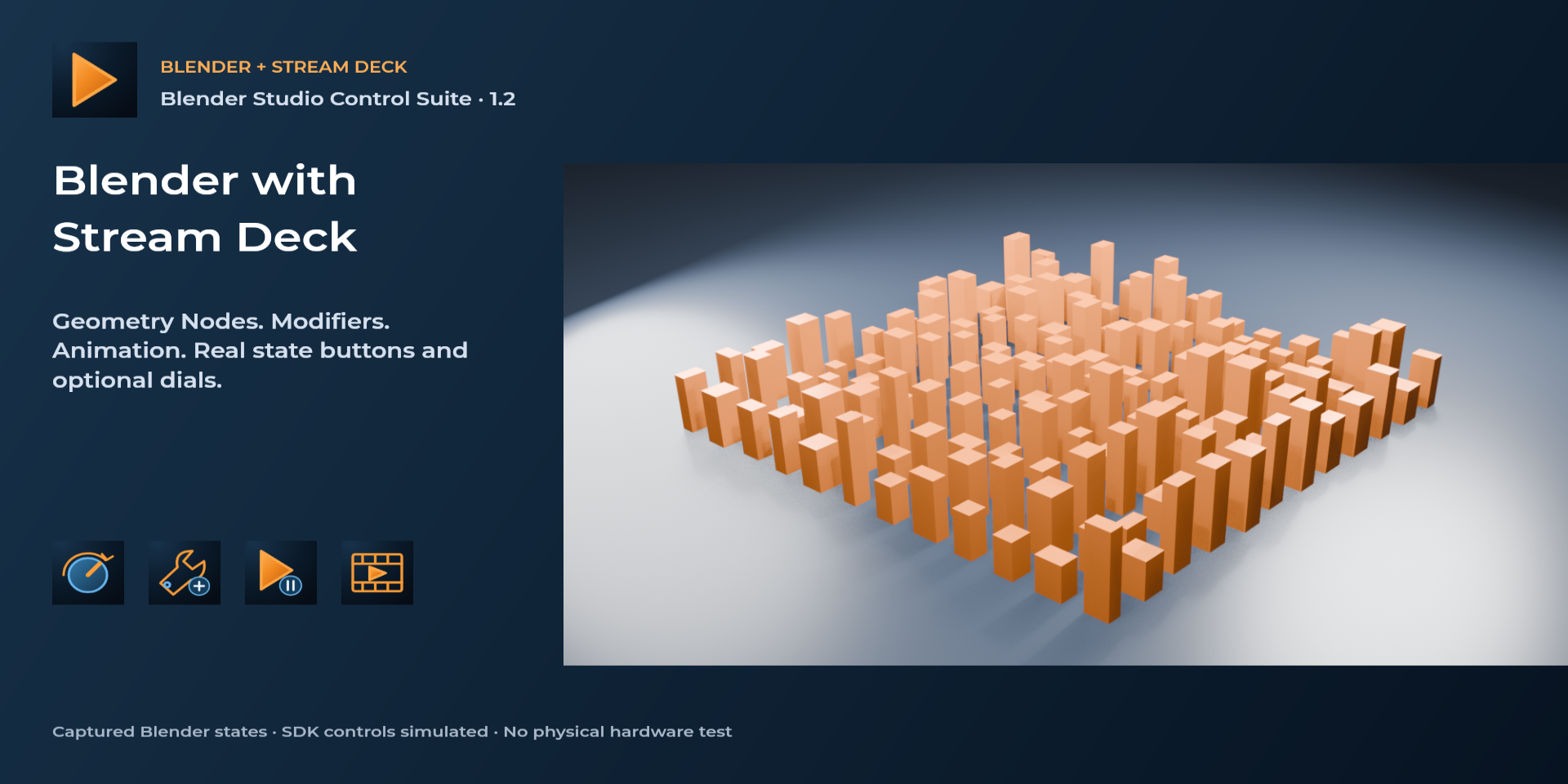 Blender Studio Control Suite: Stream Deck junto a un flujo de trabajo en Blender