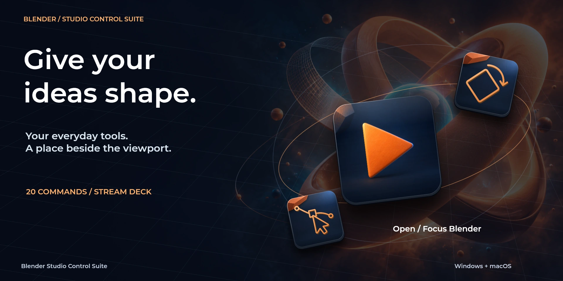 Presentación aprobada de Blender Studio Control Suite; texto de la imagen en inglés.