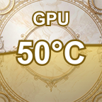 GPU a 50 grados Celsius