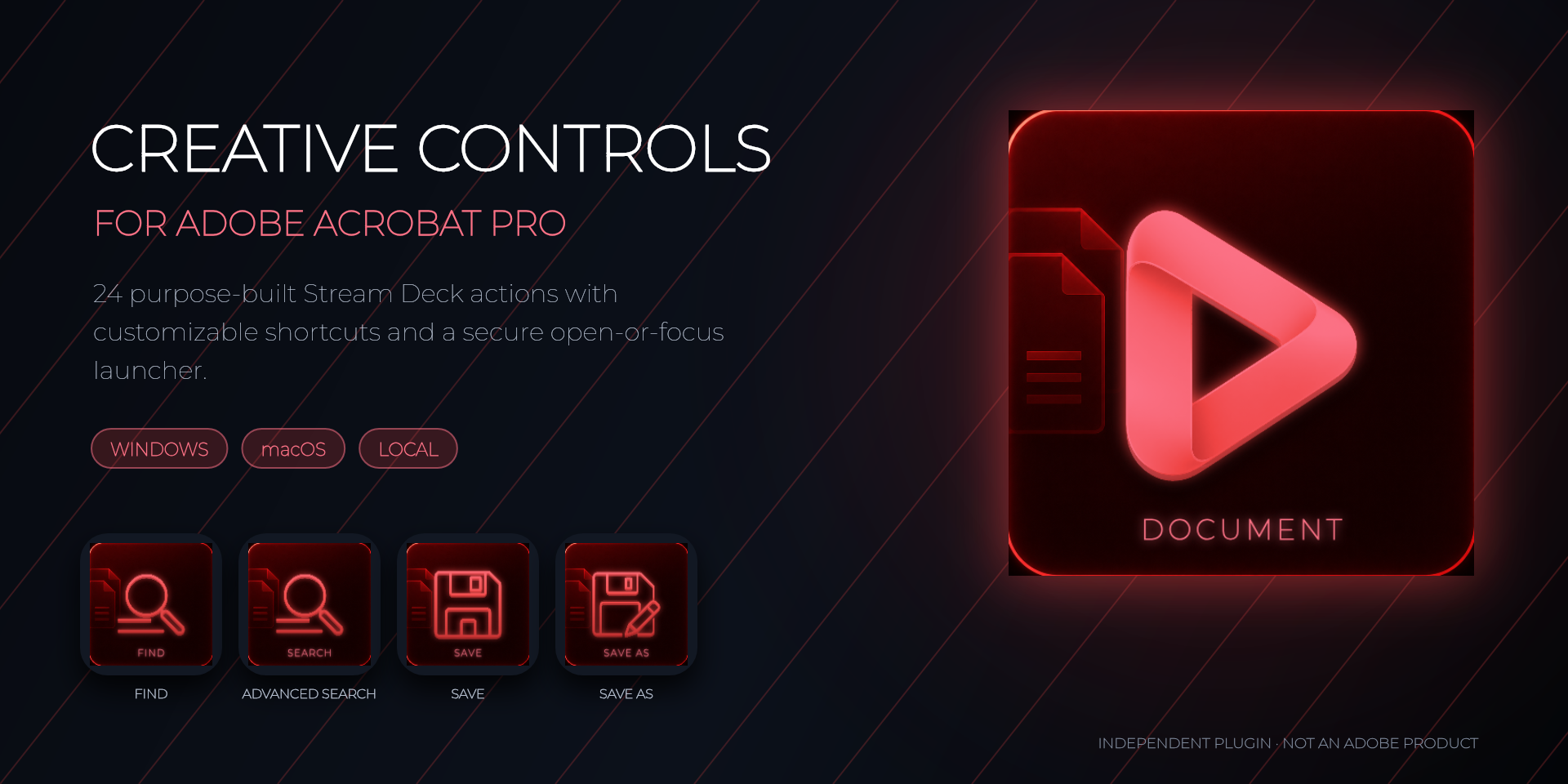Creative Controls for Adobe Acrobat Pro — Stream Deck