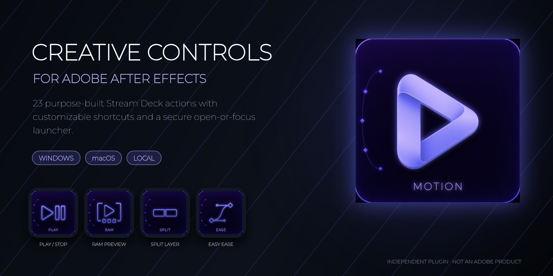 Creative Controls for Adobe After Effects — Stream Deck