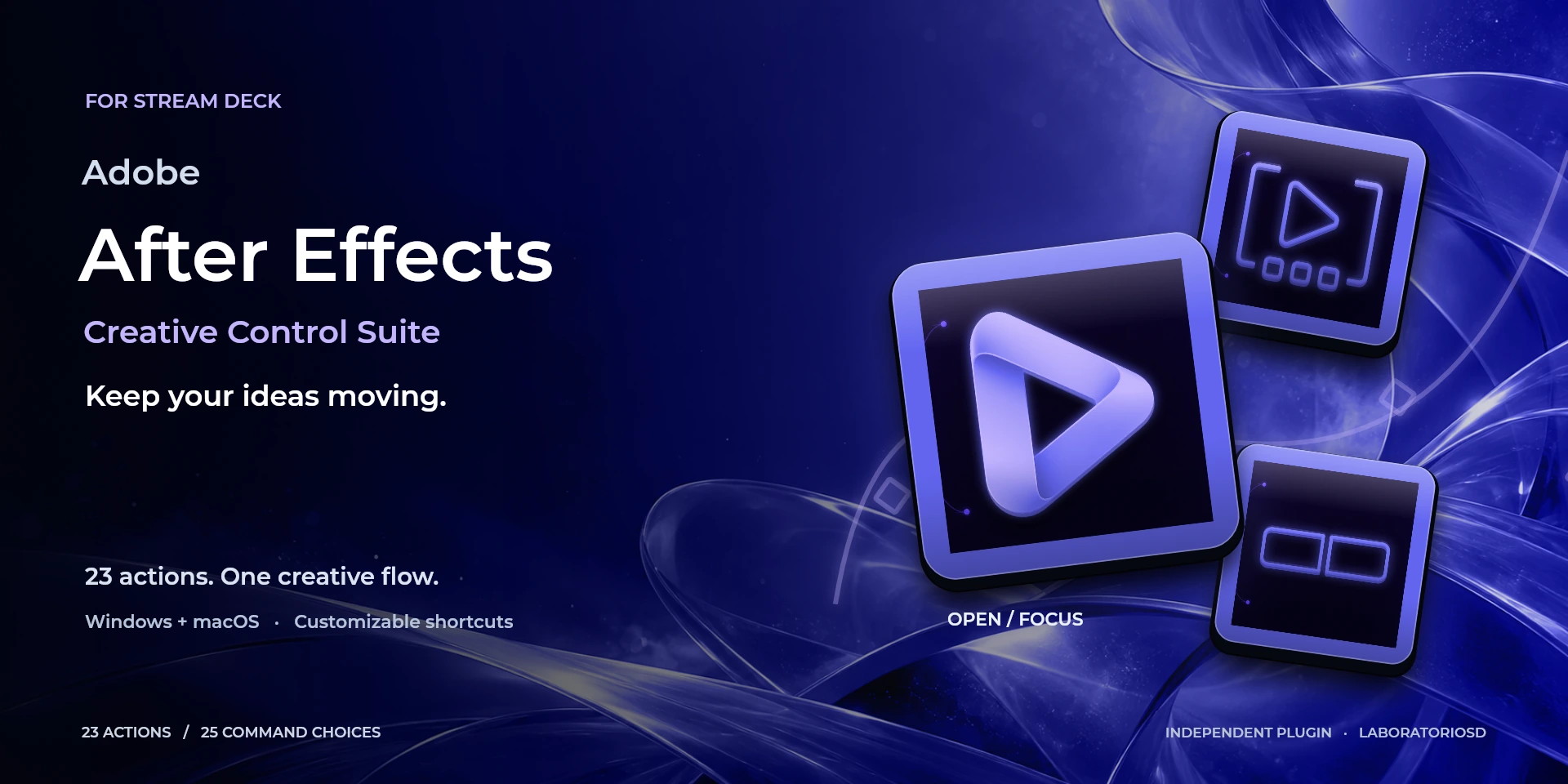 Presentación aprobada de Adobe After Effects Creative Control Suite; texto de la imagen en inglés.