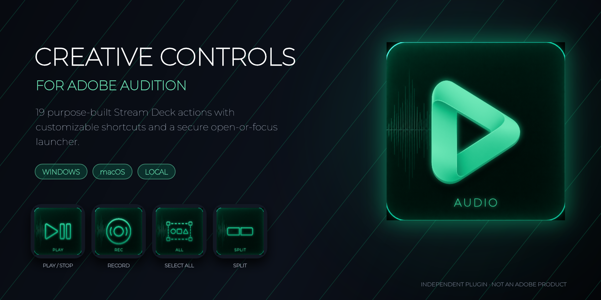 Creative Controls for Adobe Audition — Stream Deck