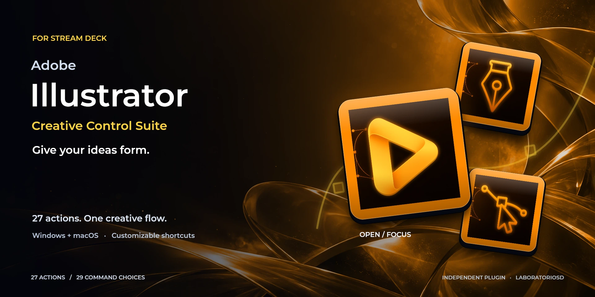 Presentación aprobada de Adobe Illustrator Creative Control Suite; texto de la imagen en inglés.