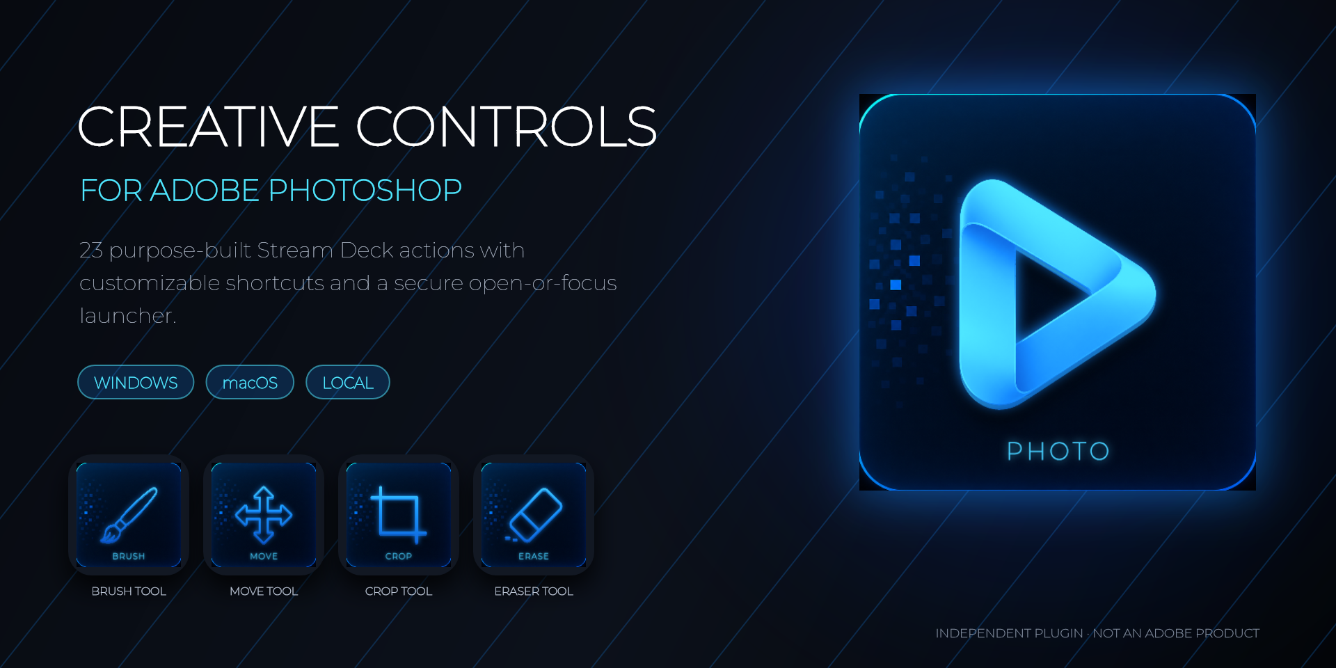 Creative Controls for Adobe Photoshop — Stream Deck