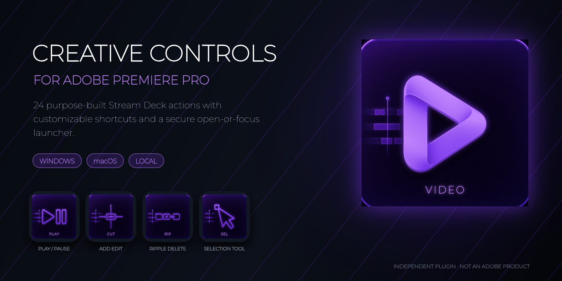 Creative Controls for Adobe Premiere Pro — Stream Deck