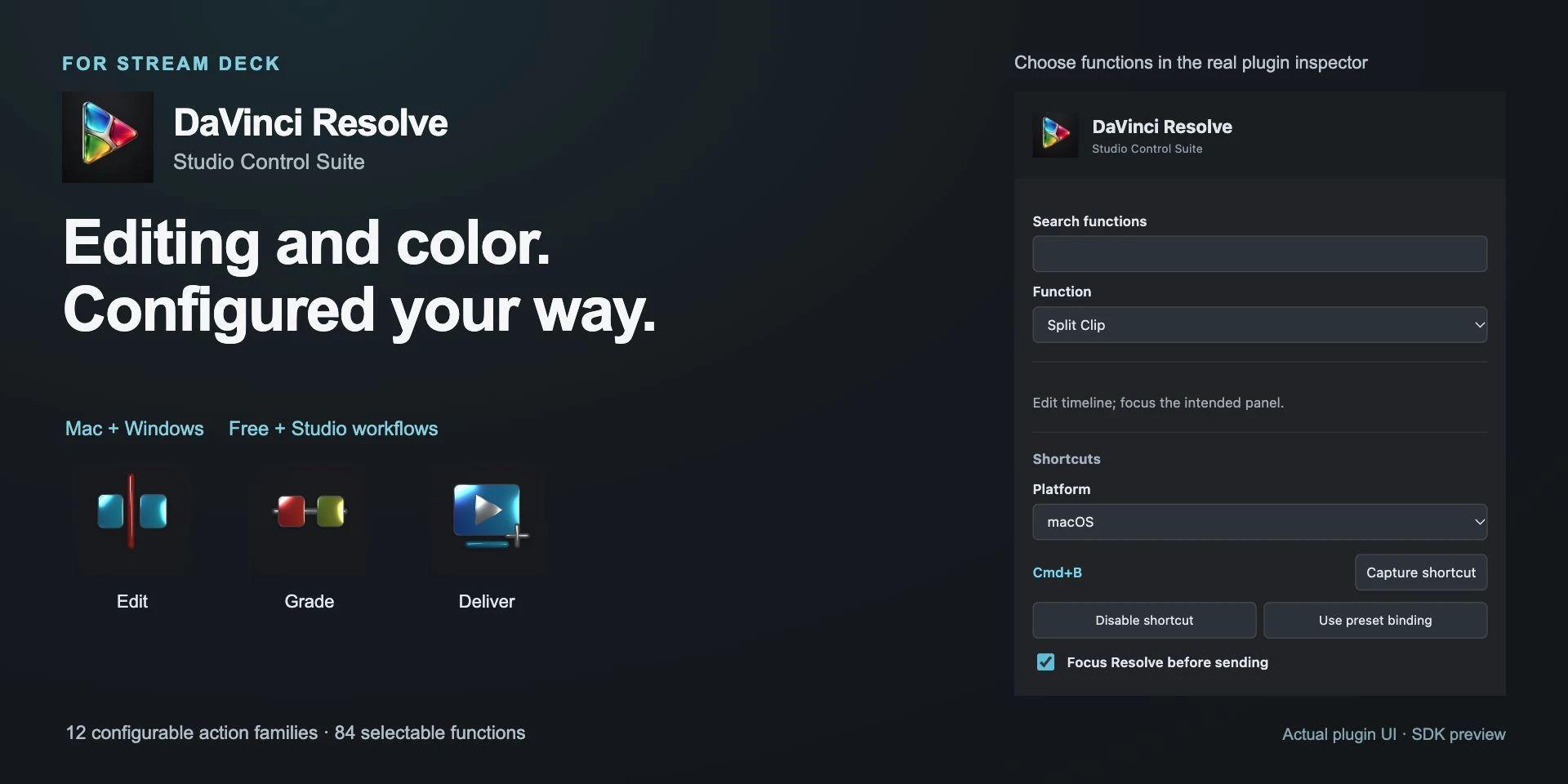 DaVinci Resolve Studio Control Suite