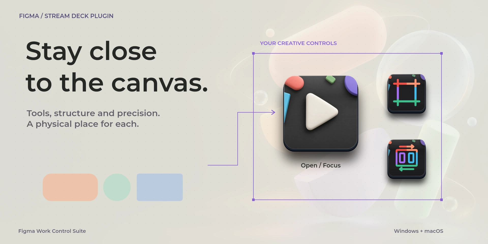 Presentación aprobada de Figma Work Control Suite; texto de la imagen en inglés.